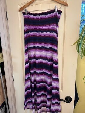 LuLaRoe Purple Chevron Midi/Maxi Skirt